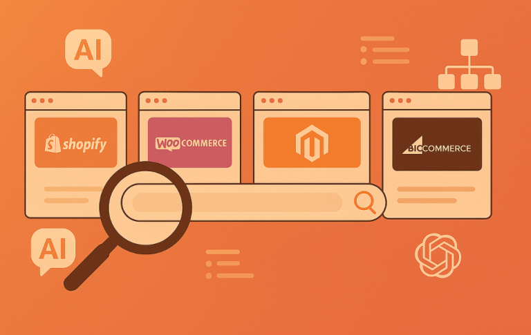 Best eCommerce platforms for SEO and AI search readiness: Shopify, WooCommerce, Magento, BigCommerce
